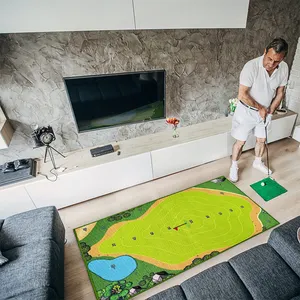 Chipping Mat Indoor Golf Training hilft Schlagen Putter Decke Putting Mat Rasen 3D Driving Range für Indoor