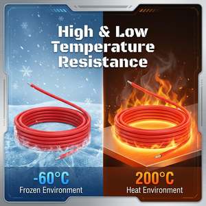 Fil en caoutchouc silicone résistant à la chaleur 16 18 20 AWG, câble de connexion haute température pour batterie de véhicule électrique, <span class=keywords><strong>four</strong></span> et appareils électroménagers - Product Image 5