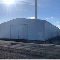 Bâtiment modulaire préfabriqué léger en structure d'acier, kit d'entrepôt, d'usine logistique, de grange, d'atelier ou de hangar à ossature métallique