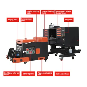 Impressora de tinta branca direta a impressora filme, gesso, transferência de calor, máquina de impressão de inkjet xp600 dtf com agitador e secador