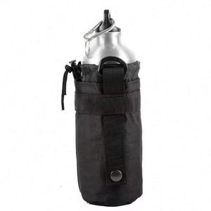 Échantillon gratuit : Porte-bouteille tactique en polyester 600D avec cordon de serrage, pochette à eau pour le sport, sac d'extérieur - Product Image 2