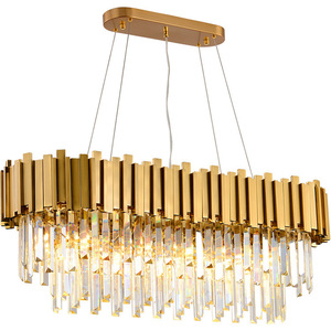 Nhà Cung Cấp Guzhen Đèn Chùm Lớn Màu Vàng Đèn Treo Pha Lê LED Hình Chữ Nhật - Product Image 2