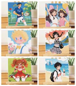 <span class=keywords><strong>Collage</strong></span> de diamants avec cadre <span class=keywords><strong>photo</strong></span>, personnage de dessin animé SONGWOO ART, peinture au diamant DIY faite à la main pour enfants - Product Image 2