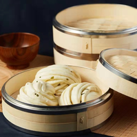 Panier à vapeur en bambou extra large et écologique Newell pour restaurants - Prix raisonnable