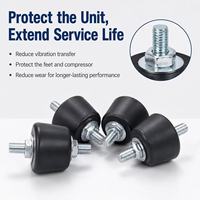 Supports anti-vibrations pour climatiseur, support de condenseur extérieur, amortisseurs en caoutchouc, coussinets d'isolation M8, lot de 4