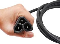 Chargeur de chariot de golf 48V, connecteur à poignée triangulaire 3 broches pour pièces de chariot de golf électrique EZGO RXV 604321 611219