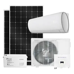 Sunpal Parede Split Montado Fora Grade Solar Powered Ac Ar Condicionado Sistemas 220V Sala Doméstica Ar Minisplit Condicionado