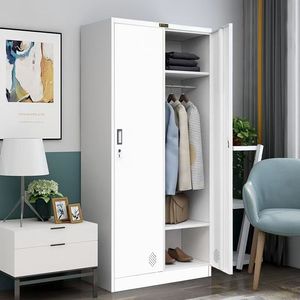 Tủ hồ sơ văn phòng dung tích lớn bằng thép, tủ khóa 2 cánh, nội thất văn phòng nhà ở, tủ đựng giày dép có khóa, tủ quần áo - Product Image 1