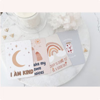 20 cartes d'affirmation positives quotidiennes pour enfants avec pochette