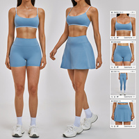 EWX6116-2+ EDK9300+ CK6116+ EBQ6116 Vêtements de sport respirants de haute qualité pour la salle de sport, tenue d'entraînement, ensemble de yoga 2 pièces