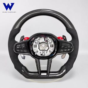 Volante de Fibra de Carbono Forjado y Gamuza para <span class=keywords><strong>BMW</strong></span> Serie 1 2 3 4 5 6 7 X3 X4 X5 X7 M2 M3 M4 M5 <span class=keywords><strong>M8</strong></span> M240i G20 G80 G82 G42 G29 F90 - Product Image 1