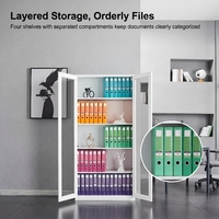 Armoire de classement mobile en acier, meuble de rangement métallique pour bureau, armoire de rangement de documents, bibliothèque, vitrine, pour école et atelier