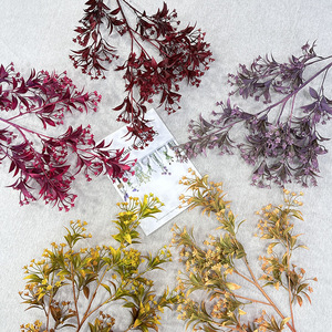 Usine de fleurs artificielles Meiyu Craft, fleurs de mimosa artificielles, fleurs en plastique mélangées, accessoires de photographie de mariage, décorations pour la maison - Product Image 1