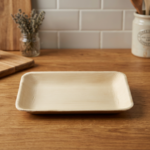 Bandeja Rectangular Profunda Desechable y Ecológica de Hoja de Palma de 25x15cm - Product Image 3