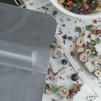 Sacs en plastique transparents à fond plat avec fermeture éclair en matériau BOPP PET mat réutilisable pour l'emballage de nourriture pour animaux de compagnie en poudre
