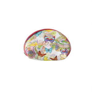 Portafoglio semicircolare con stampa di fiori e farfalle Zi, 11,5x9 cm, portamonete stampato per donna - Product Image 2