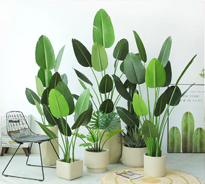 plastique <span class=keywords><strong>faux</strong></span> palmier olive banane <span class=keywords><strong>bambou</strong></span> <span class=keywords><strong>faux</strong></span> plantes arbre artificiel bonsaï vert arbre arbres artificiels pour intérieur - Product Image 3