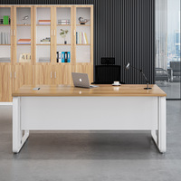 Bureau de gestionnaire Superviseur Bureau d'ordinateur blanc Ensemble de chaises simples modernes et simples Bureau de bureau