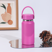 Mini bouteille d'eau sport en acier inoxydable 200 ml (7 oz) avec logo personnalisé, couvercle, isotherme, poignée portable, légère, pour camping, enfant, 6-12 heures