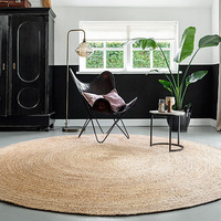 Custom Floor Carpet Jute Wholesale Runner Rugs Mat Natural Braided Floor Mat Area Rugs Hand Made Woven Jute Rug