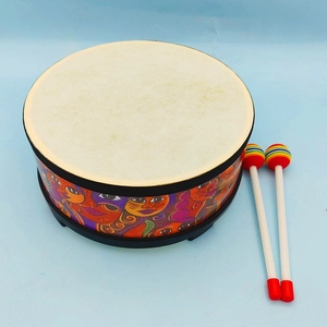 Wholesale Colorful Printed Kids Floor <b>Drum</b> Standing Hand <b>Drum</b> With Mallets Orff Percussion Instrument <b>For</b> Toddler Rhythm - Product Image 6