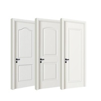 Portes en Bois Moulées Préassemblées Économiques pour Intérieur de Maisons, Apprêt Blanc pour Bureau, pour Porte en Bois, pour Toilettes, Salles de Bain Pliantes