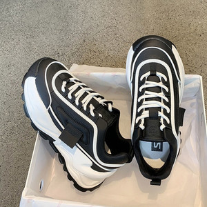 Leisure <strong>Outdoor</strong> Sports <strong>Shoes</strong> Sneakers Lace-up Anti-slip <strong>Basketball</strong> Style <strong>Shoes</strong> Sneakers Rubber Sole Chunky Women's Casual <strong>Shoes</strong> - Product Image 2