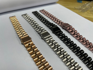 สายนาฬิกาอัจฉริยะสแตนเลสบางเฉียบหรูหราสำหรับ Apple Watch Series 9 8 ultra 7 6 5 4 3 2 1 SE สีเงินผู้หญิง - Product Image 3