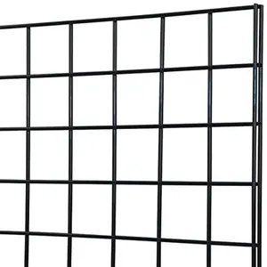 Yiwu Redsun 2'X6' 5.2mm griglia metallica rete metallica pannello a parete nero bianco dimensioni personalizzate griglia Rack visualizza pannello merce