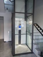 Ascenseur domestique sans machine (MRL) 3-5 étages, faible bruit, cabine en verre, ascenseur résidentiel