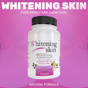 Капсулы с глутатионом для отбеливания кожи, удаления темных пятен и следов от акне, 5000 мг, веганские, органические, без глютена, антиоксидант, 120 капсул, для взрослых - Product Image 4