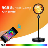 Nouvelle Lampe Projecteur Coucher de Soleil LED Haute Qualité, Rotation à 180 Degrés, Lumière de Projection pour Décoration d'Intérieur