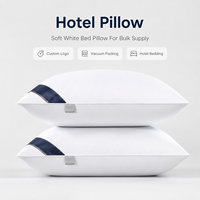 Oreiller de lit pas cher, oreiller d'hôtel personnalisé, oreiller de lit blanc doux, approvisionnement en gros pour hôtels, motels, appartements et literie hôtelière