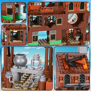 Ensemble <span class=keywords><strong>de</strong></span> blocs <span class=keywords><strong>de</strong></span> construction Centre d'approvisionnement <span class=keywords><strong>de</strong></span> quai, modèle <span class=keywords><strong>de</strong></span> quai en briques, jouet éducatif pour enfants, vente chaude - Product Image 3