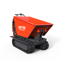 T50 AUSTTER Construction Agriculture Utilisé 500KG Dumper à chenilles entièrement hydraulique avec moteur à essence 7.5HP B & S Ducar
