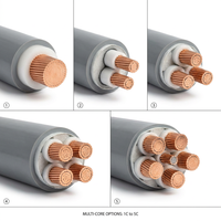 Cable de Alimentación Flexible Resistente al Fuego Cu/XLPE/PVC de 4 Núcleos, 0.6/1kV, Cable Eléctrico de Cobre con Aislamiento XLPE Ignífugo