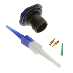 D38999-24WB2SN DTL-38999 Receptáculo para tuerca de seguridad Serie III, 2 posiciones, hembra, tamaño 11, verde oliva, cadmio - Product Image 6