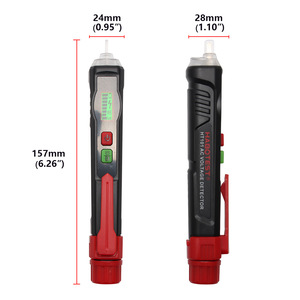 HT101 เครื่องตรวจจับแรงดันไฟฟ้ากระแสสลับแบบไม่สัมผัส 12V‑1000V ปากกาทดสอบแรงดันไฟฟ้าพร้อมจอแสดงผลแบบแท่งอัจฉริยะและไฟฉาย LED - Product Image 3