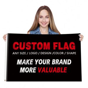 All Color Manufacturer 150D Polyester Flying Customized Logo Printing 3*5ft Custom <b>Flags</b> - Product Image 2