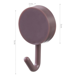 5*3cm <b>Plastic</b> Small Colorful Wall Adhesive <b>Hook</b> Hanger <b>Hook</b> Suction Cup Adhesive Wall Vacuum for Kitchen Bathroom Office - Product Image 6