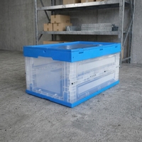 Boîte pliable robuste pour le transport domestique, bac de rangement pliant en plastique haute résistance pour déménagement