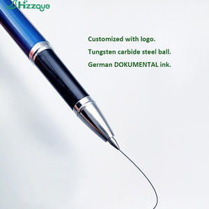 Groothandel promotionele pen met aangepast logo, metalen gelpennen, zwart/zilveren penlichaam, 0,5 mm inktdikte, grijs lichaam, voor kantoor en schoolgebruik - Product Image 2