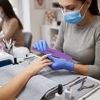Lime à ongles professionnelle en éponge violette, grain 180/240, outil de salon, personnalisable avec logo OEM – Meilleure vente