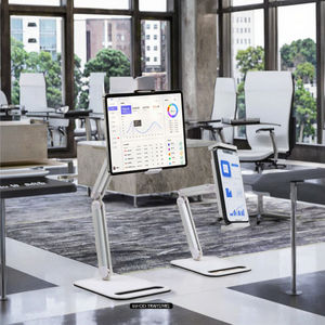 Supporto per Monitor Portatile a Braccio Lungo, Supporto per Tablet con Base Girevole a 360°, Supporto Flessibile per <span class=keywords><strong>iPad</strong></span> da Scrivania per Ufficio, Scuola, Negozio - Product Image 3