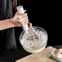 Mélangeur à lait électrique rechargeable, mousseur à lait rechargeable, batteur à oeufs à charge USB, mélangeur réglable à 3 vitesses