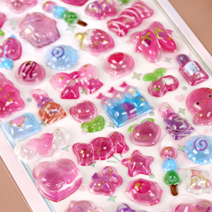 Pegatina 3D de Resina Epoxi con Relieve, Diseño de Dibujos Animados para Niños, Conejo, Oso, Peces Submarinos, Impresión China - Product Image 4