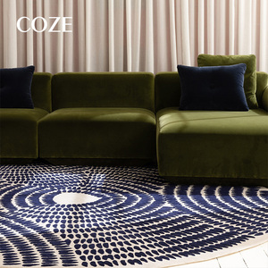 Tapis rond 2025 Nouveau style Tapis de luxe pour salon Chambre à coucher Chaise d'ordinateur Tapis en laine Canapé paresseux Couverture Alfombra - Product Image 4