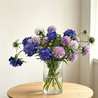 Fleur artificielle de violette à tige longue de 72 cm, toucher réel, blanc, rose, violet, pour bouquet de mariage, décoration de vase à domicile