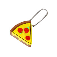 Porte-clés imprimé en 3D, série petit déjeuner occidental, clicker pour le bout des doigts, petit pendentif pour sac à main, porte-clés personnalisé en PVC