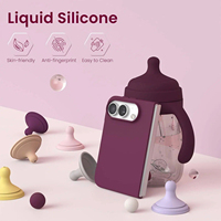 Étui magnétique fin en silicone liquide pour iPhone Duo, conception monobloc, fin et léger, pliage non obstrué, doublure en microfibre